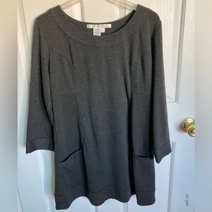 Max Studio Charcoal Tunic Top
